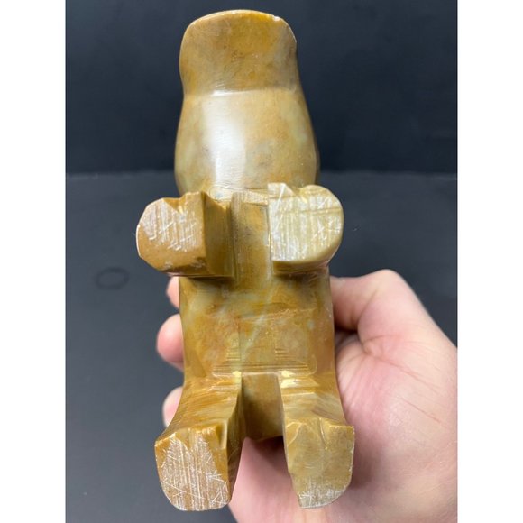 Antique Hand Carved Baby Hippo Sculpture Soapstone Mid Century - Picture 6 of 12